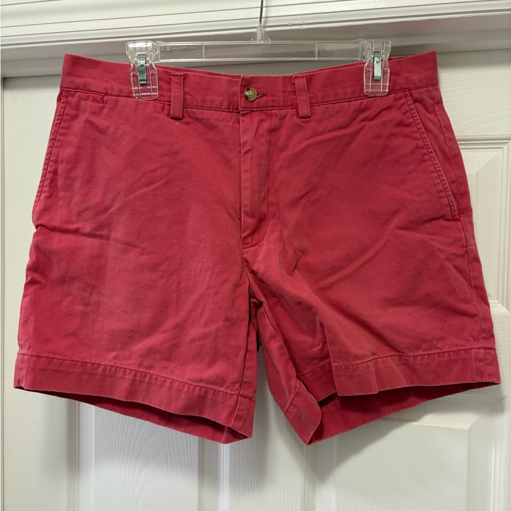 Ralph Lauren Men's Pink Red Flat Front Shorts